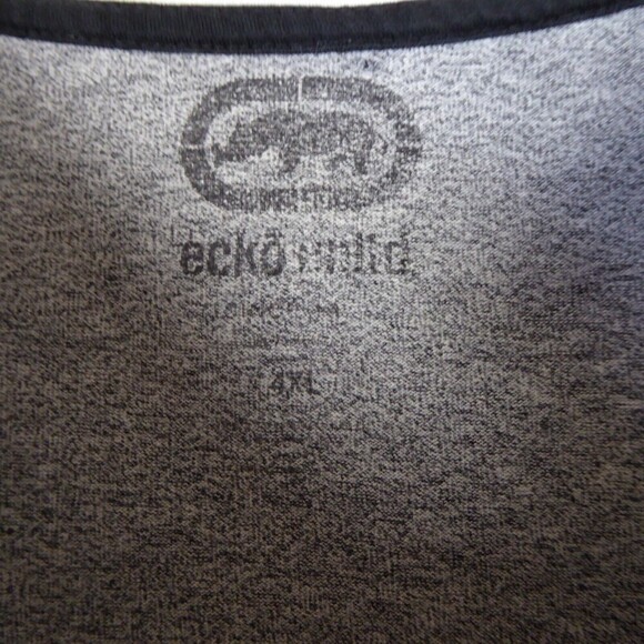 Ecko Unltd Shirt Men's 4XL Gray White Short Sleeve Streetwear Casual AOP - Picture 6 of 12